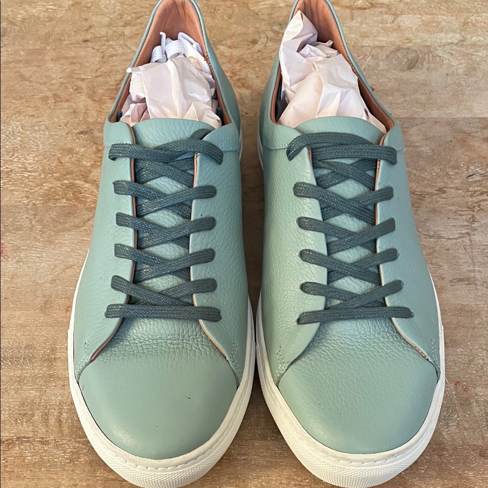 Rodd & Gunn Mint Green Leather Sneakers